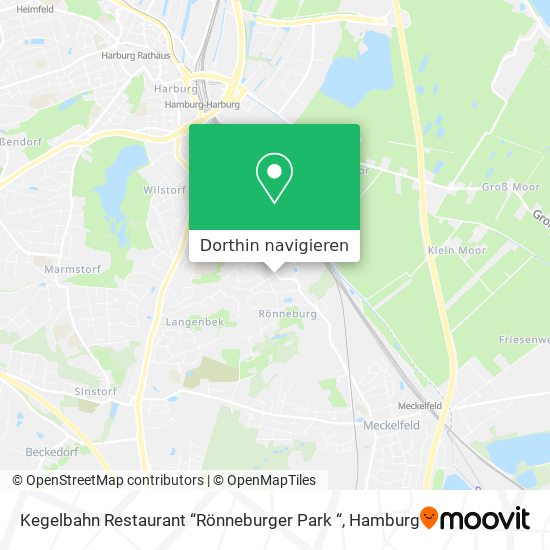 Kegelbahn Restaurant “Rönneburger Park “ Karte