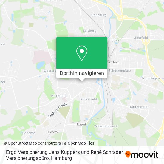 Ergo Versicherung Jens Küppers und René Schrader Versicherungsbüro Karte