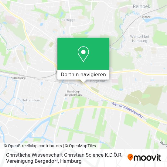 Christliche Wissenschaft Christian Science K.D.Ö.R. Vereinigung Bergedorf Karte