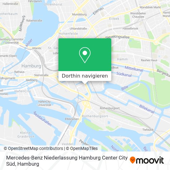 Mercedes-Benz Niederlassung Hamburg Center City Süd Karte
