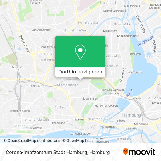 Corona-Impfzentrum Stadt Hamburg Karte