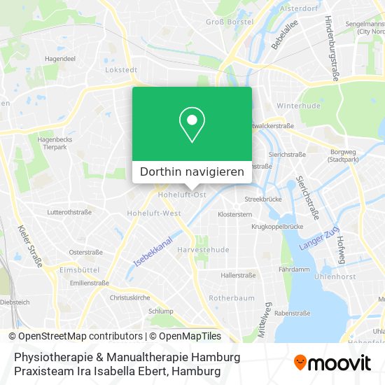 Physiotherapie & Manualtherapie Hamburg Praxisteam Ira Isabella Ebert Karte