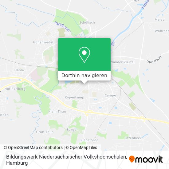 Bildungswerk Niedersächsischer Volkshochschulen Karte
