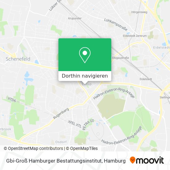 Gbi-Groß Hamburger Bestattungsinstitut Karte