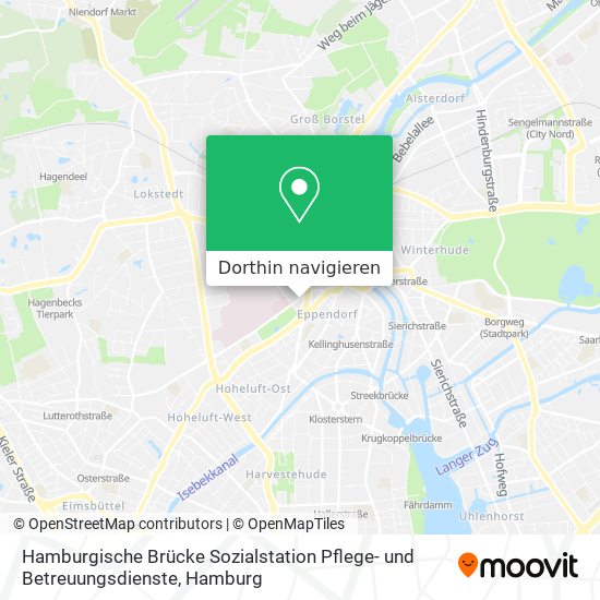 Hamburgische Brücke Sozialstation Pflege- und Betreuungsdienste Karte