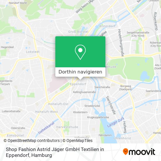 Shop Fashion Astrid Jäger GmbH Textilien in Eppendorf Karte