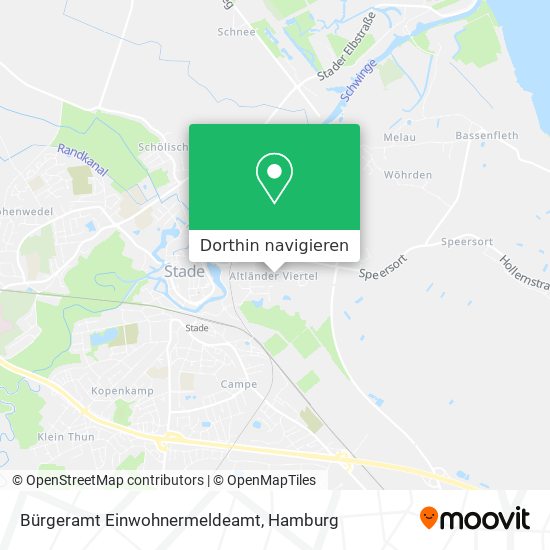 Bürgeramt Einwohnermeldeamt Karte