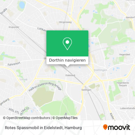 Rotes Spassmobil in Eidelstedt Karte