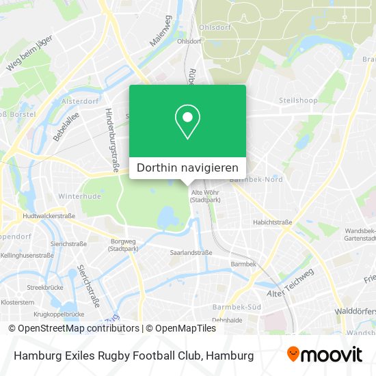 Hamburg Exiles Rugby Football Club Karte