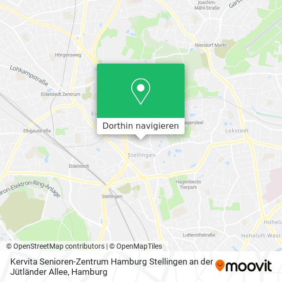 Kervita Senioren-Zentrum Hamburg Stellingen an der Jütländer Allee Karte