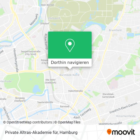 Private Altras-Akademie für Karte