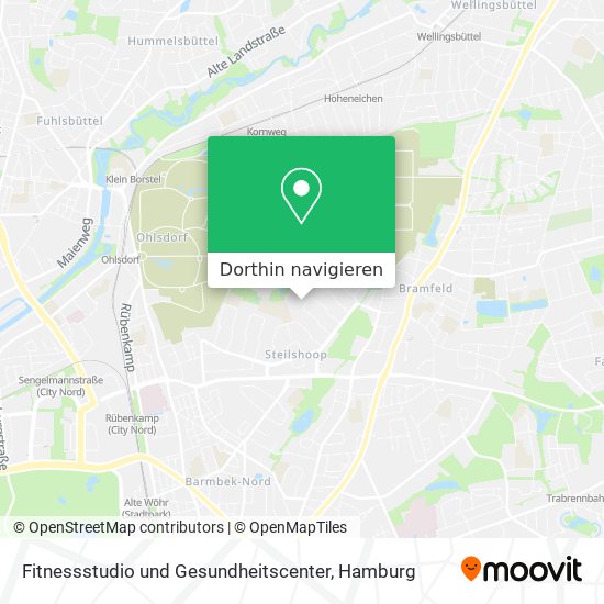 Fitnessstudio und Gesundheitscenter Karte