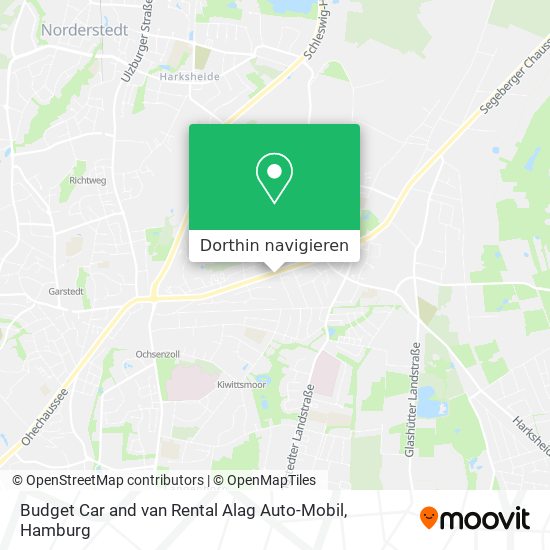Budget Car and van Rental Alag Auto-Mobil Karte