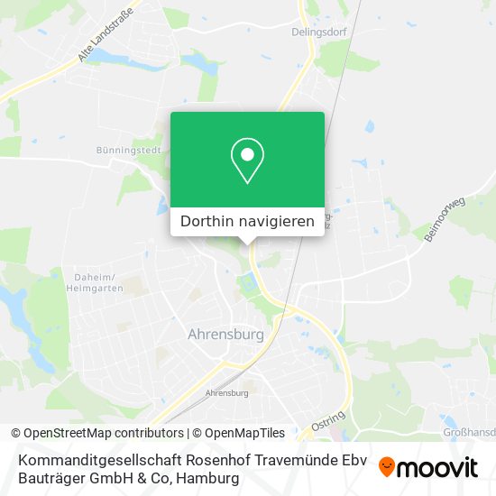 Kommanditgesellschaft Rosenhof Travemünde Ebv Bauträger GmbH & Co Karte