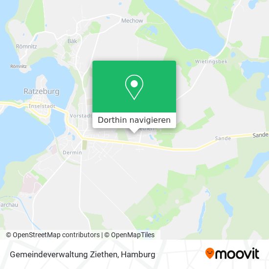 Gemeindeverwaltung Ziethen Karte