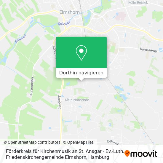 Förderkreis für Kirchenmusik an St. Ansgar - Ev.-Luth. Friedenskirchengemeinde Elmshorn Karte