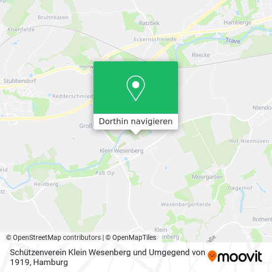 Schützenverein Klein Wesenberg und Umgegend von 1919 Karte