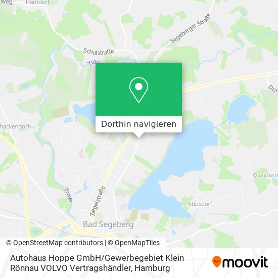 Autohaus Hoppe GmbH / Gewerbegebiet Klein Rönnau VOLVO Vertragshändler Karte