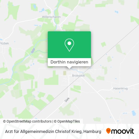 Arzt für Allgemeinmedizin Christof Krieg Karte