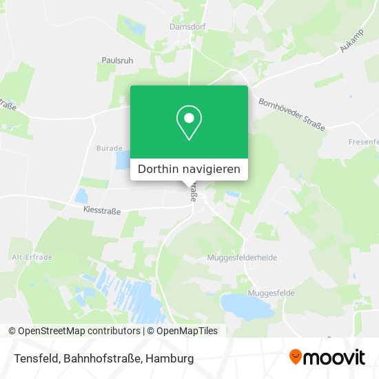 Tensfeld, Bahnhofstraße Karte