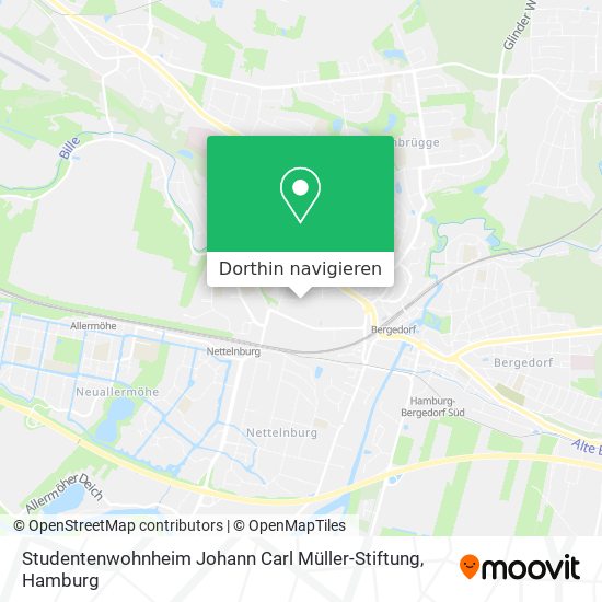 Studentenwohnheim Johann Carl Müller-Stiftung Karte