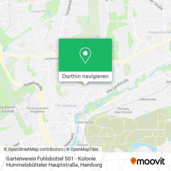Gartenverein Fuhlsbüttel 501 - Kolonie Hummelsbütteler Hauptstraße Karte