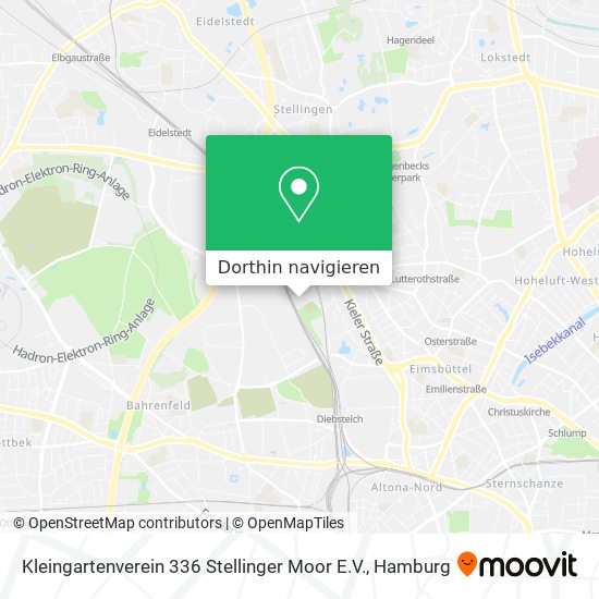 Kleingartenverein 336 Stellinger Moor E.V. Karte