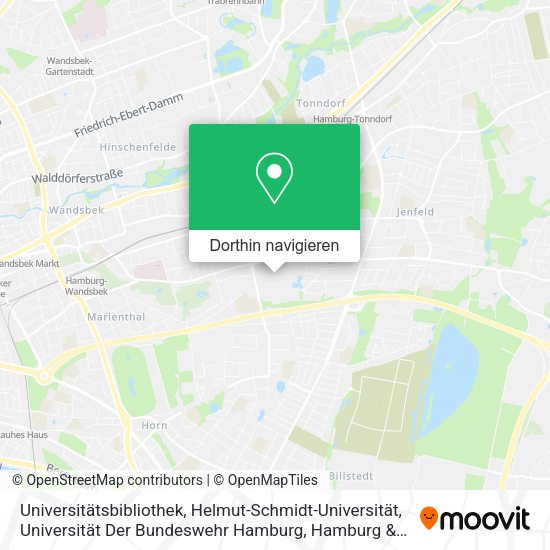 Universitätsbibliothek, Helmut-Schmidt-Universität, Universität Der Bundeswehr Hamburg Karte