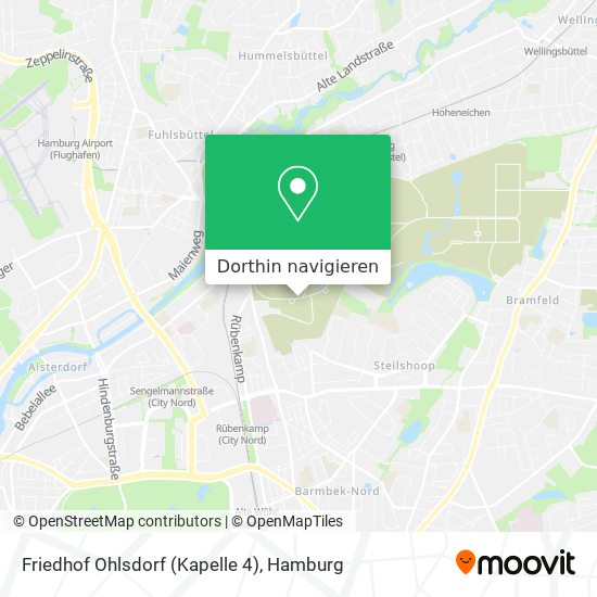 Friedhof Ohlsdorf (Kapelle 4) Karte