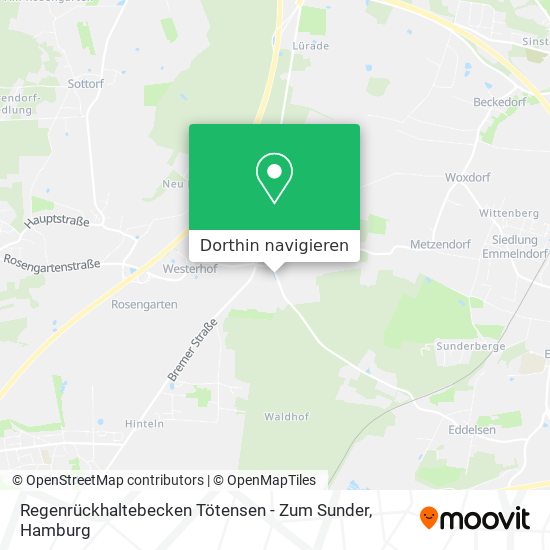 Regenrückhaltebecken Tötensen - Zum Sunder Karte