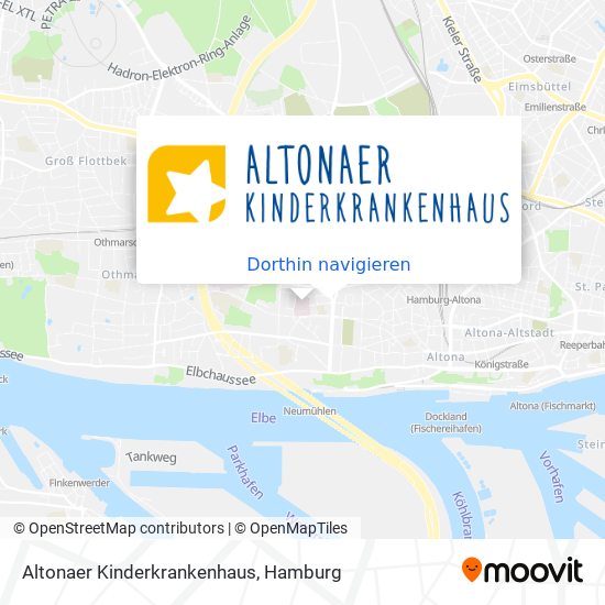 Altonaer Kinderkrankenhaus Karte