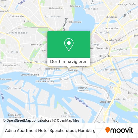 Adina Apartment Hotel Speicherstadt Karte
