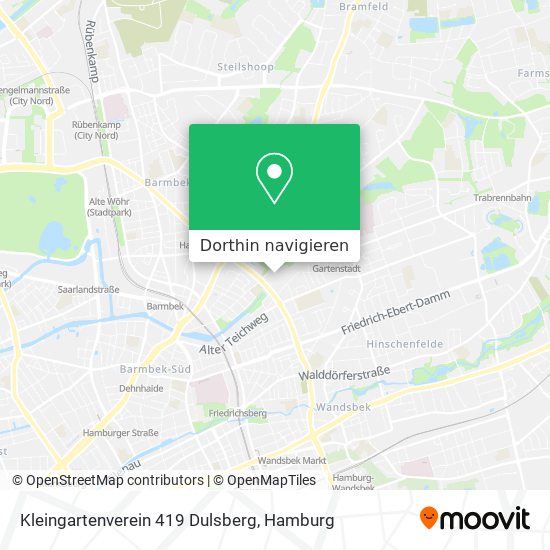 Kleingartenverein 419 Dulsberg Karte