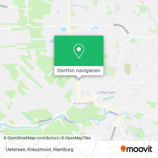 Uetersen, Kreuzmoor Karte