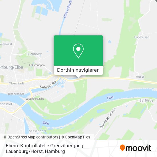 Ehem. Kontrollstelle Grenzübergang Lauenburg / Horst Karte