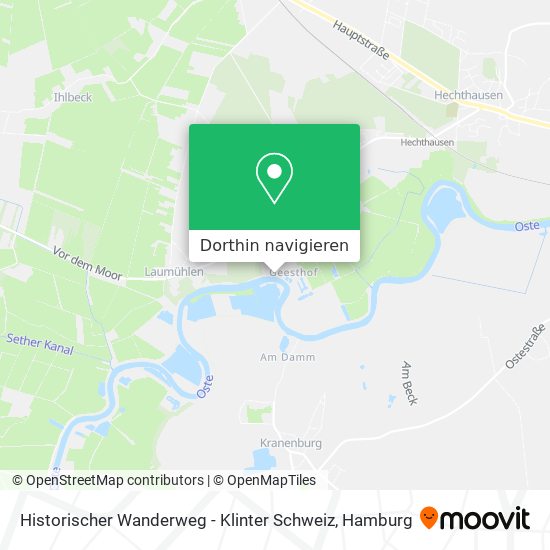 Historischer Wanderweg - Klinter Schweiz Karte