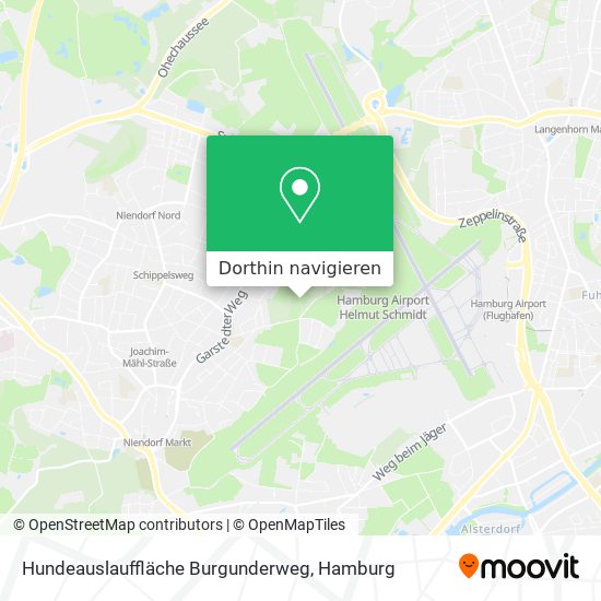 Hundeauslauffläche Burgunderweg Karte