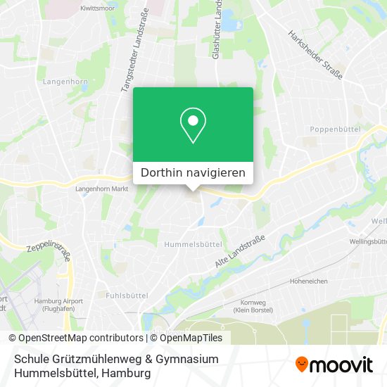 Schule Grützmühlenweg & Gymnasium Hummelsbüttel Karte