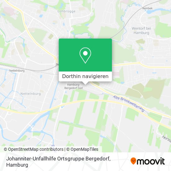 Johanniter-Unfallhilfe Ortsgruppe Bergedorf Karte