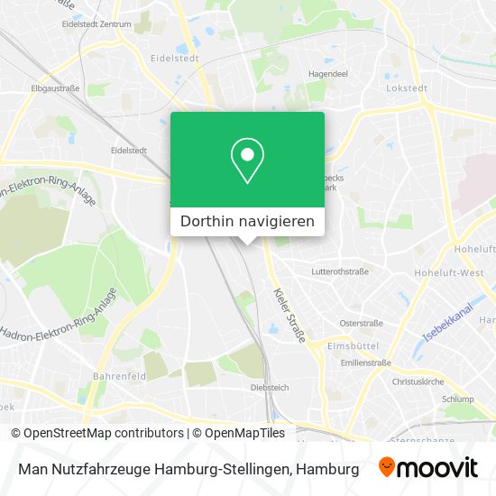 Man Nutzfahrzeuge Hamburg-Stellingen Karte