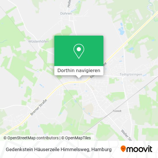 Gedenkstein Häuserzeile Himmelsweg Karte