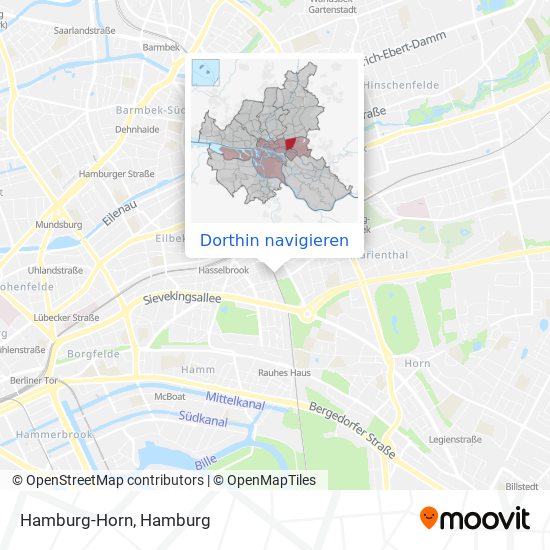 Hamburg-Horn Karte