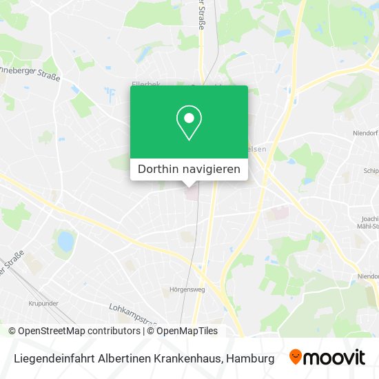 Liegendeinfahrt Albertinen Krankenhaus Karte