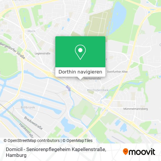 Domicil - Seniorenpflegeheim Kapellenstraße Karte