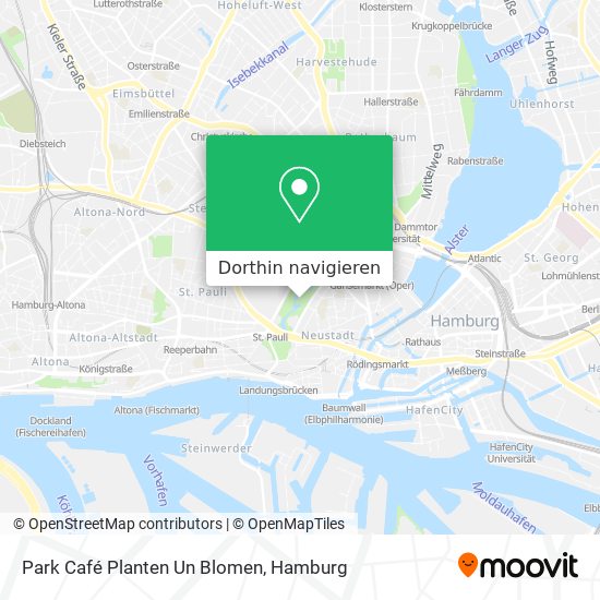 Park Café Planten Un Blomen Karte