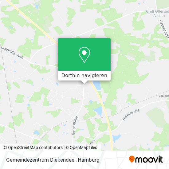 Gemeindezentrum Diekendeel Karte