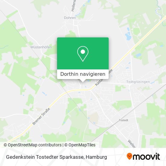 Gedenkstein Tostedter Sparkasse Karte