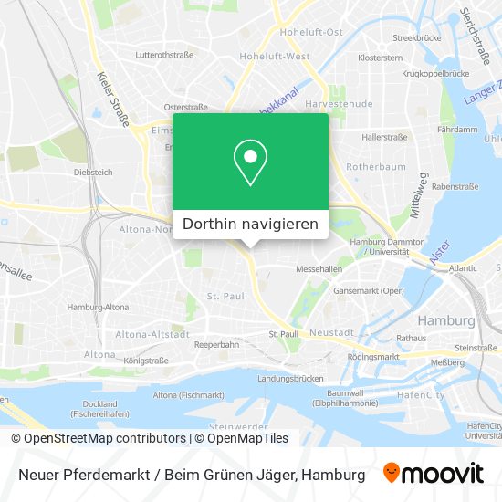 Neuer Pferdemarkt / Beim Grünen Jäger Karte