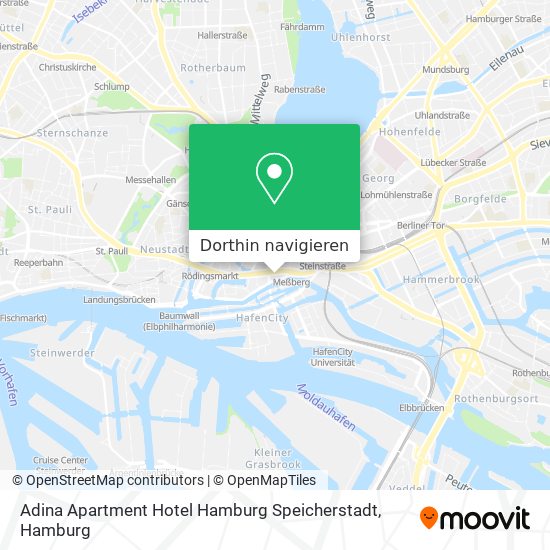 Adina Apartment Hotel Hamburg Speicherstadt Karte