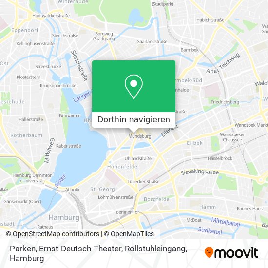Parken, Ernst-Deutsch-Theater, Rollstuhleingang Karte
